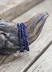 Sodalit, armband 4mm facetterade pärlor