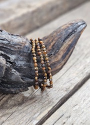 Tigeröga, armband 4mm facetterade pärlor