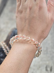 Naturlig Citrin, armband 8mm facetterade pärlor