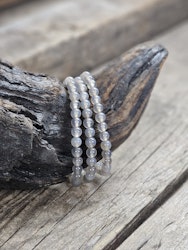 Agat, armband 6mm runda pärlor