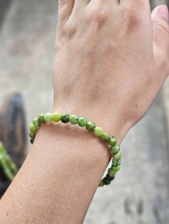 Citron Krysopras, armband 6mm runda pärlor