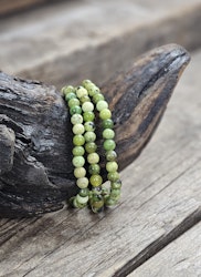 Citron Krysopras, armband 6mm runda pärlor