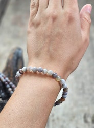 Botswana Agat, armband 6mm runda pärlor