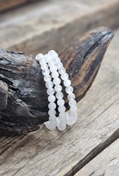 Bergkristall, armband 6mm runda pärlor