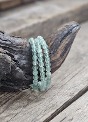 Grön Fluorit, armband 6mm runda pärlor