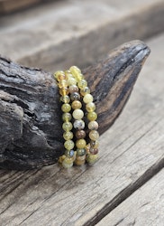 Gul Opal, armband 6mm runda pärlor