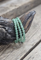Grön Aventurin, armband 6mm runda pärlor