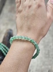 Grön Aventurin, armband 6mm runda pärlor