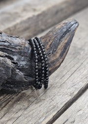 Regnbågsobsidian, armband 4mm runda pärlor