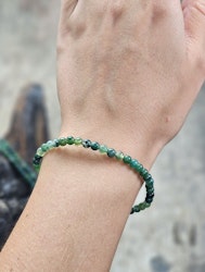 Mossagat, armband 4mm runda pärlor