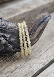 Guldrutilkvarts, armband 6mm runda pärlor