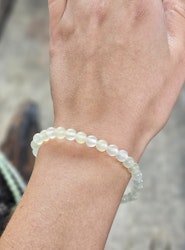 New Jade, armband 6mm runda pärlor