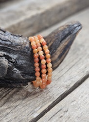 Orange Aventurin, armband 6mm runda pärlor