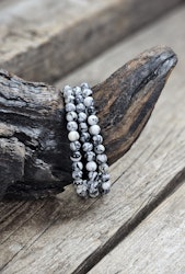 Pinolith, armband 6mm runda pärlor
