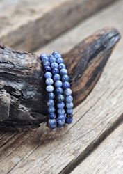 Sodalit, armband 6mm runda pärlor