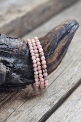 Rodokrosit, armband 5-6mm runda pärlor