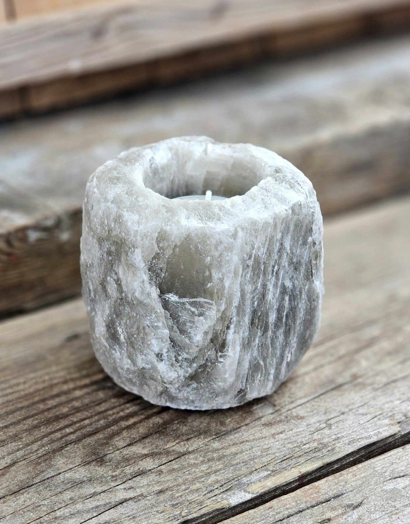 Himalaya Saltkristall, ljuslykta svart