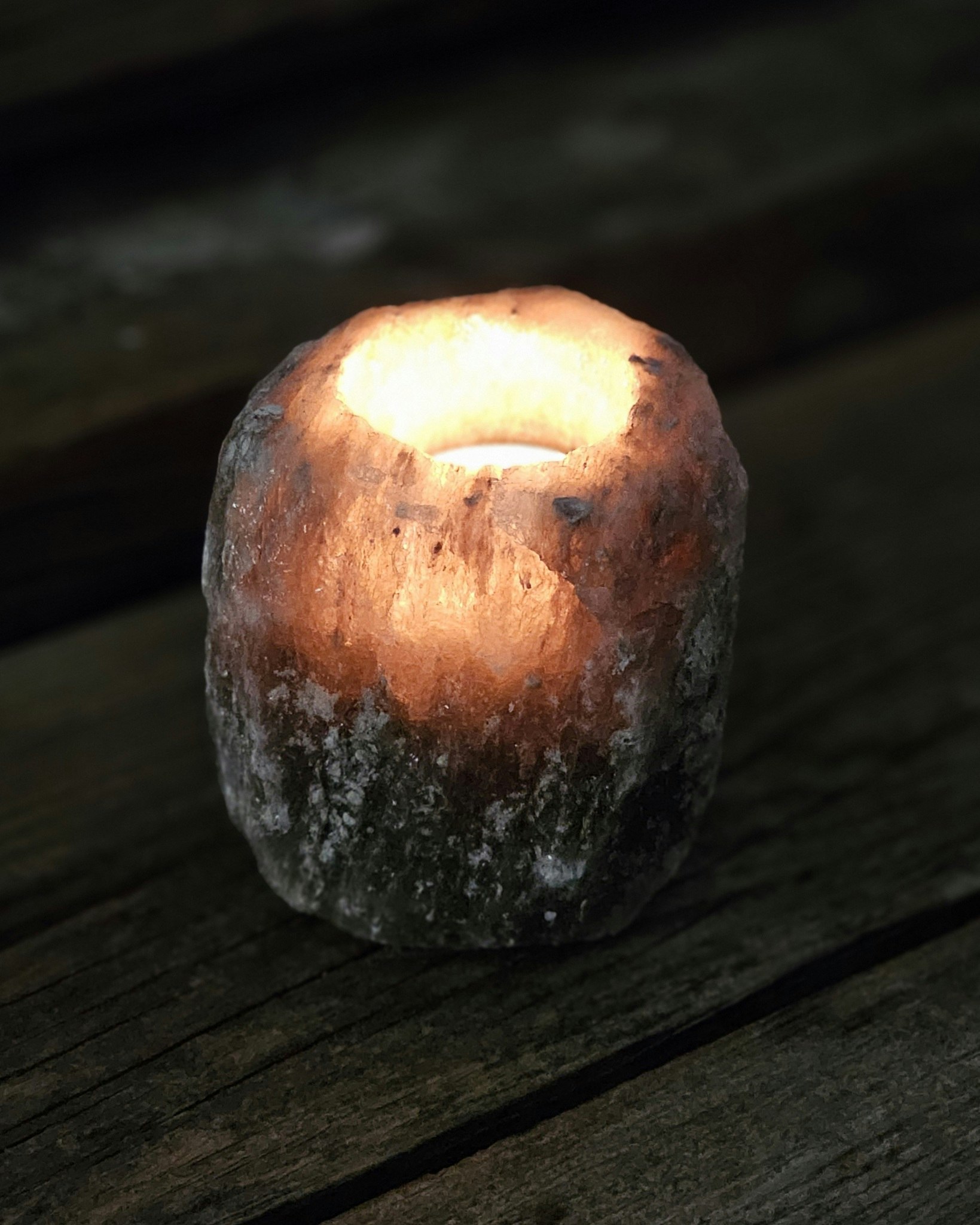 Himalaya Saltkristall, ljuslykta svart