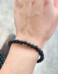 Regnbågsobsidian, armband 6mm runda pärlor