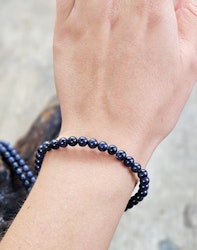 Safir, armband 6mm runda pärlor