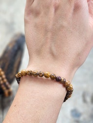 Ormskinns Jaspis, armband 6mm runda pärlor