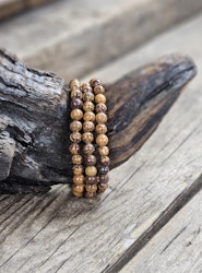 Ormskinns Jaspis, armband 6mm runda pärlor