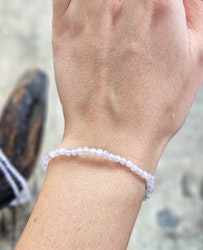 Lavendel Ametist, armband 3mm facetterade pärlor