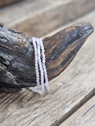 Lavendel Ametist, armband 3mm facetterade pärlor