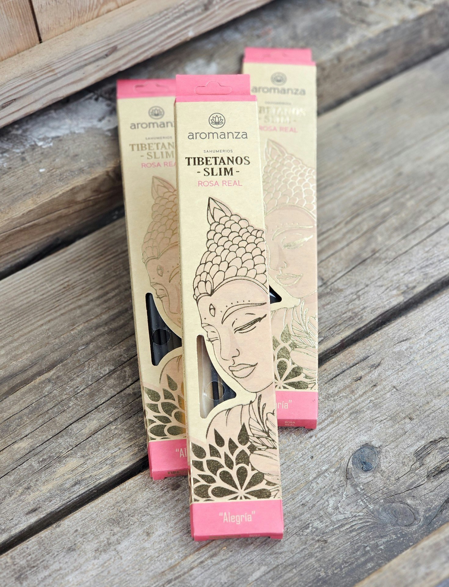 Aromanza - Tibetanos Slim, Real Rose, rökelsepinnar