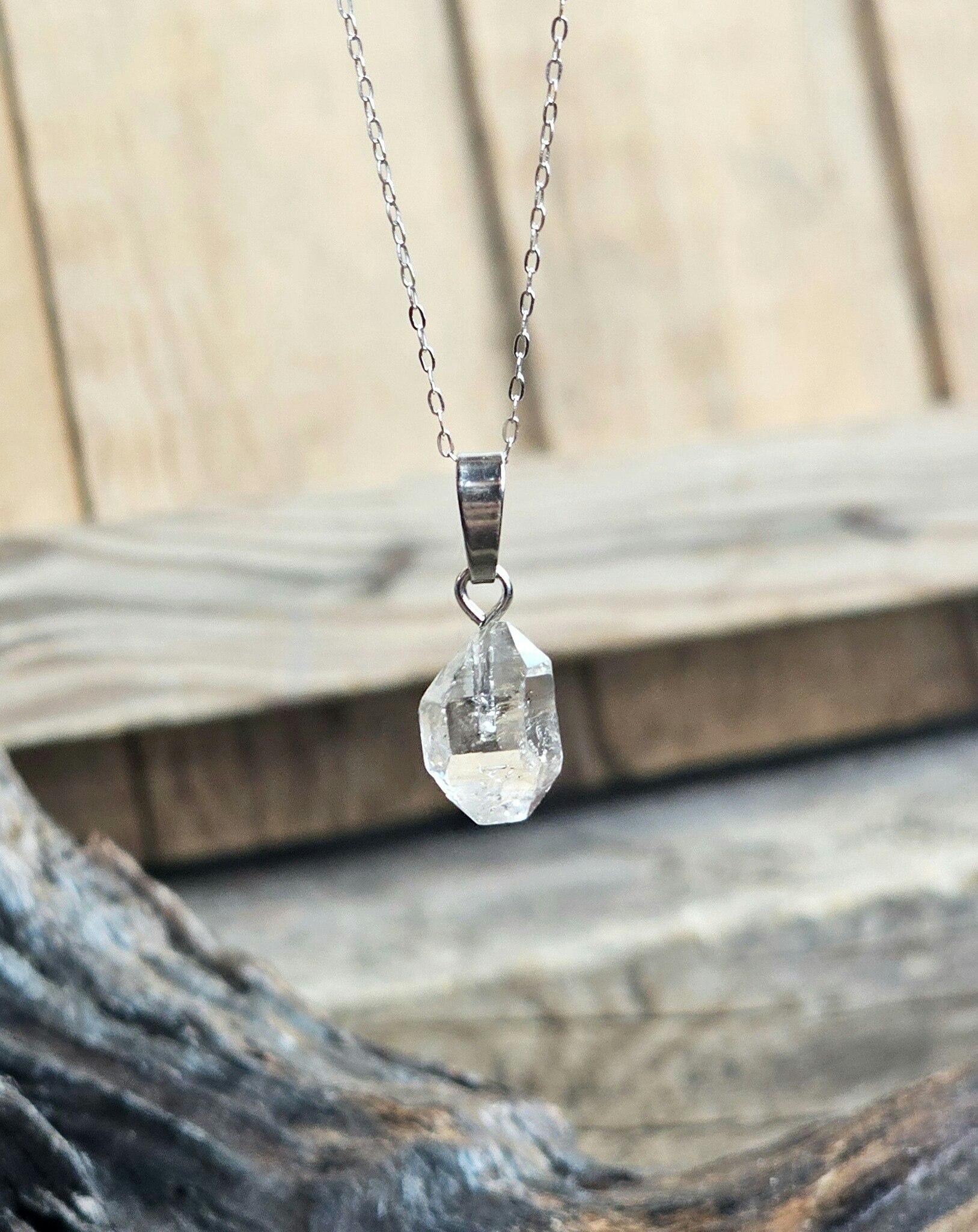 Herkimerdiamant, 925 silver hänge