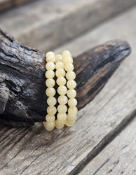 Gul Kalcit, armband 8mm runda pärlor