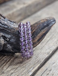 Ametist extra klar, armband 8mm runda pärlor