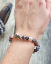 Botswana Agat, armband 8mm runda pärlor