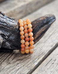Orange Aventurin, armband 8mm runda pärlor