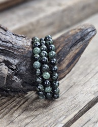 Kambabajaspis, armband 8mm runda pärlor