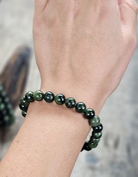 Diopsid, armband 8mm runda pärlor