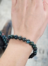 Heliotrop, armband 8mm runda pärlor