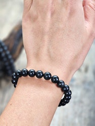 Shungit armband 8mm runda pärlor