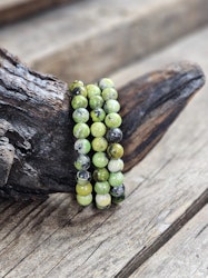 Citron Krysopras, armband 8mm runda pärlor