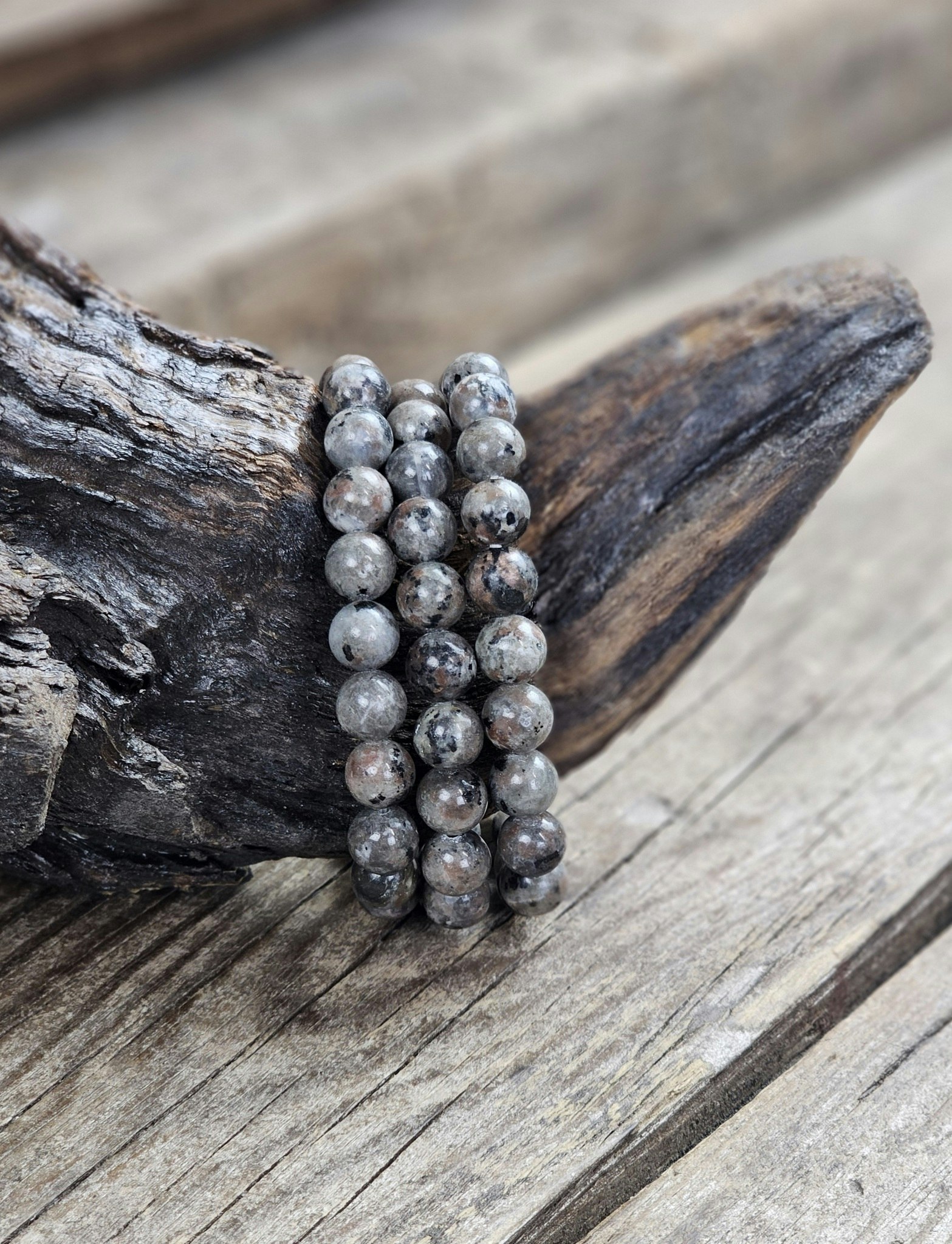 Yooperlit, armband 8mm runda pärlor