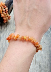 Orange Aventurin, chipsarmband