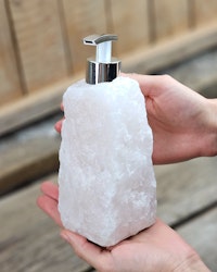 Rosenkvarts tvålpump silver #10