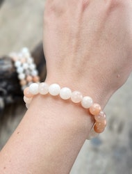 Pastell Aventurin, armband 8mm runda pärlor