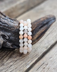 Pastell Aventurin, armband 8mm runda pärlor