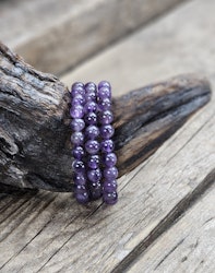 Ametist, armband 8mm runda pärlor