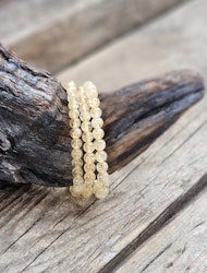 Naturlig Citrin, armband 6mm runda pärlor