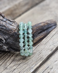 Grön Fluorit, armband 8mm runda pärlor