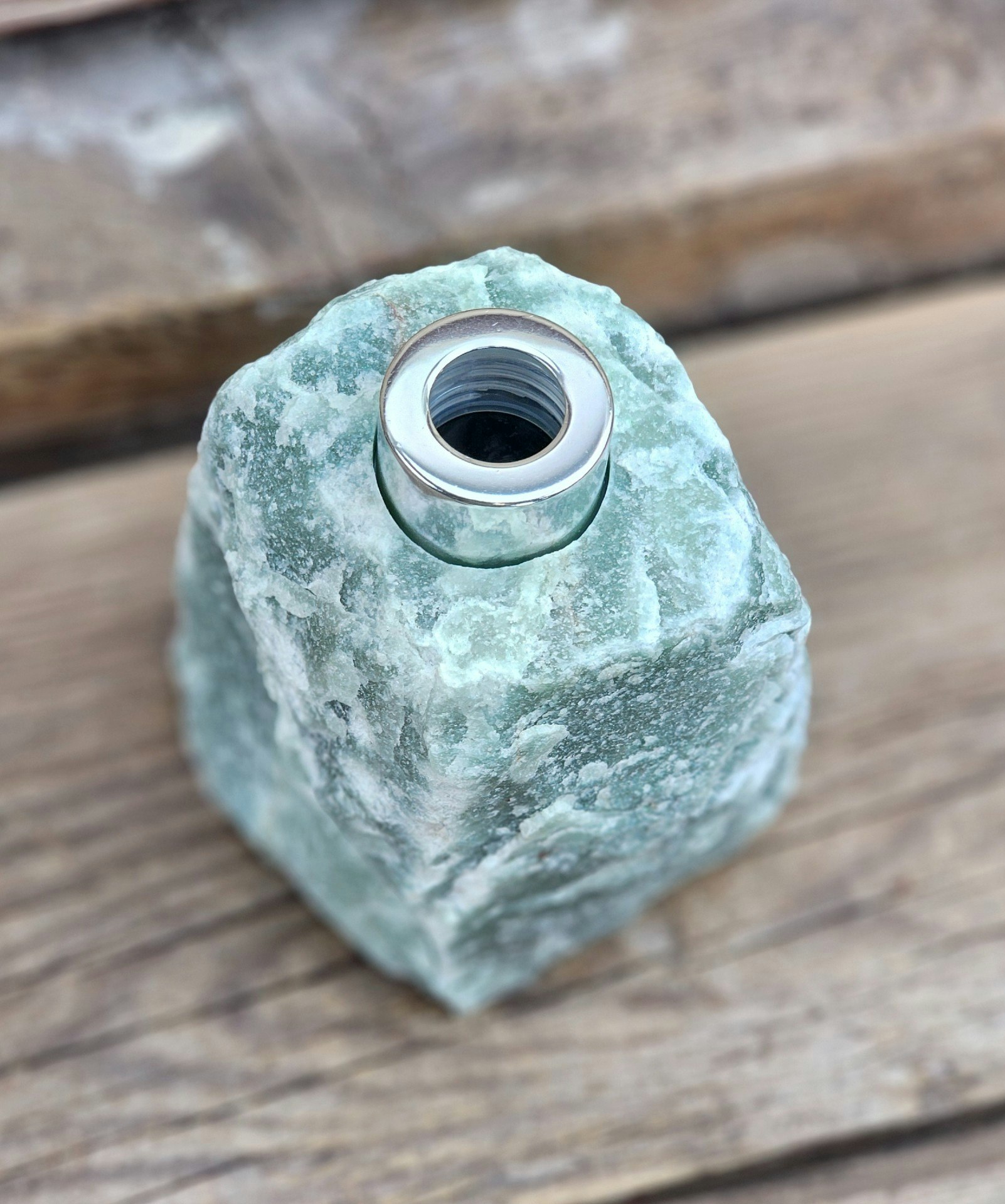 Grön Aventurin diffuser silver #3
