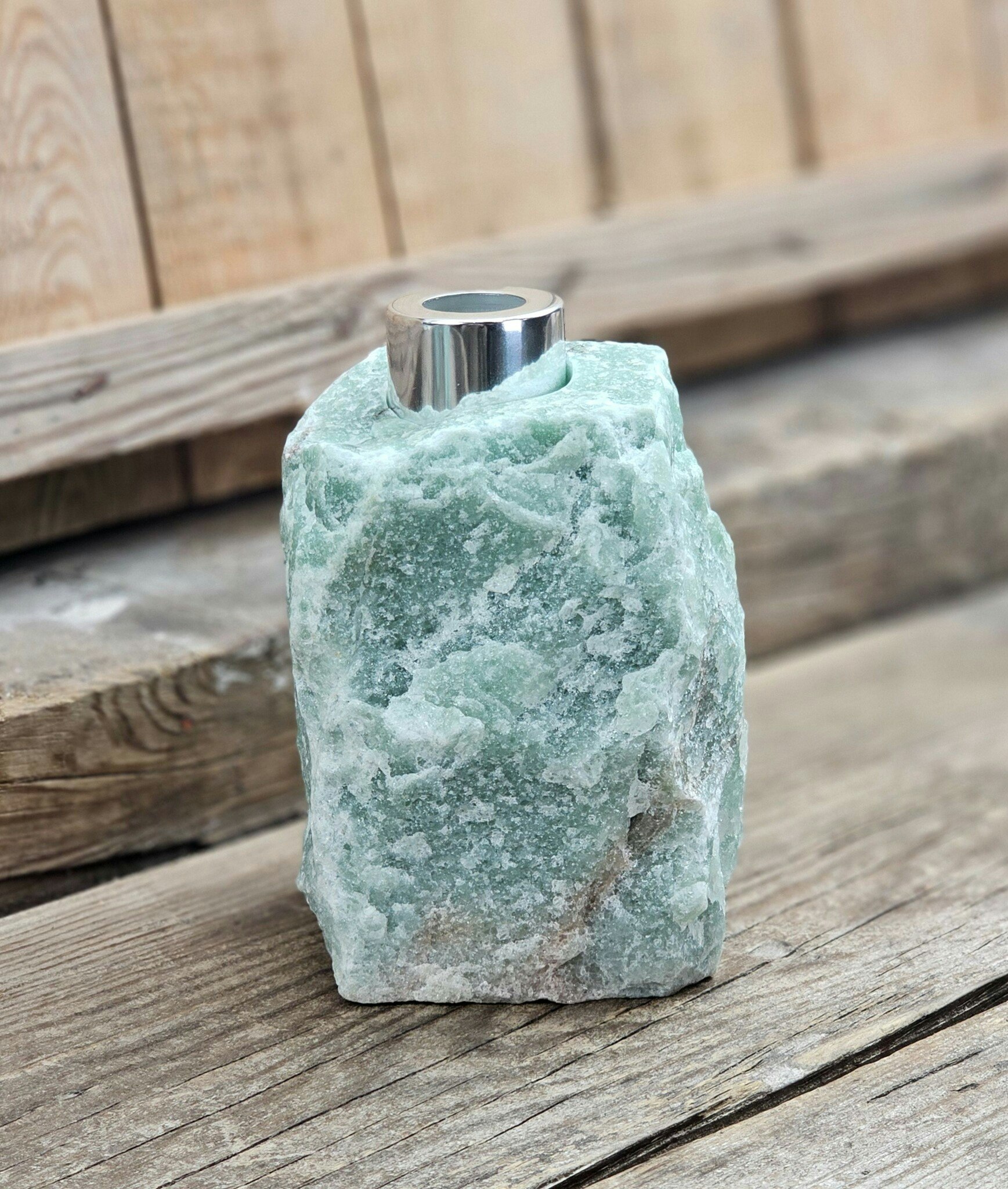 Grön Aventurin diffuser silver #4