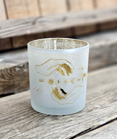 Ljuslykta liten frostat glas, Spiritual